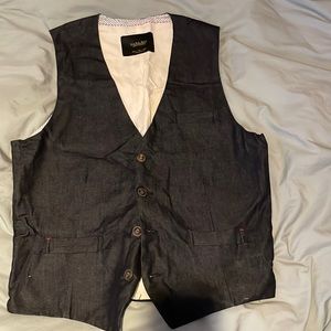 Men’s dark denim vest